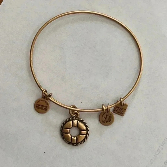 Alex and ani Life Preserver bangle in Gold - Picture 2 of 2